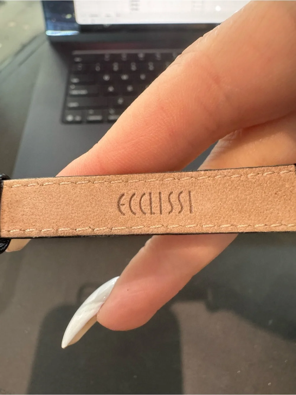 New Vintage Ecclissi Silver Stirrup-Style Square Watch